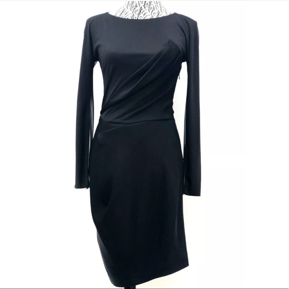 $448 MAXAZRIA Black  Back Long Sleeve Dress Size 2 - Picture 1 of 7